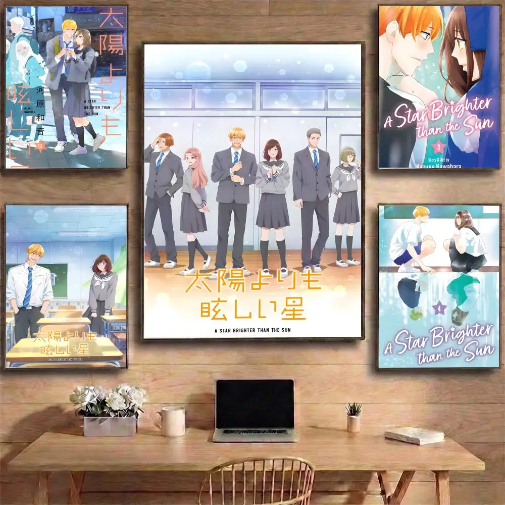 A Star Brighter Than the Sun Poster HD Waterproof Self-Adhesive Wall Art with Multi-Scene Compatibility