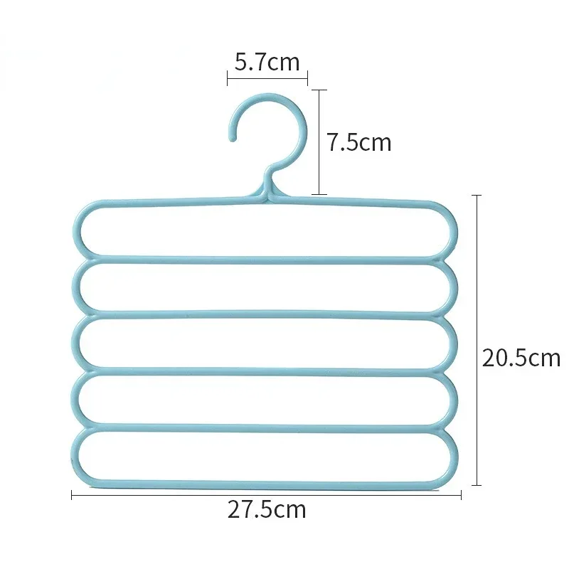 5 Layers Pants Towel Scarfs Racks Storage Organization Clothes Hangers Trousers Hangers Holders Closet Storage Organizers