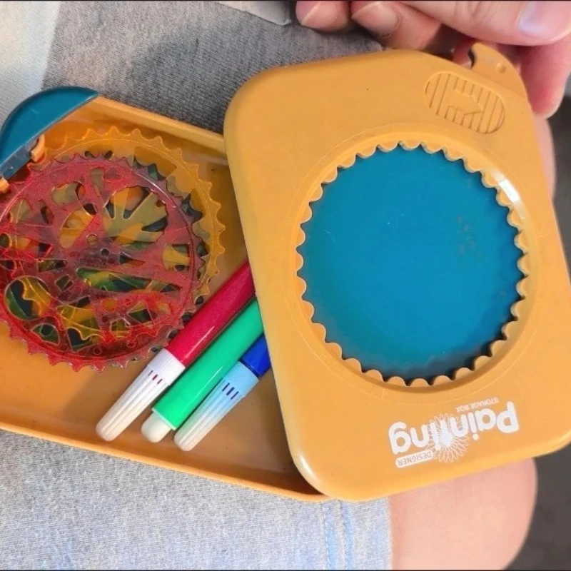 

Creative Gear Art Set, Boosts Geometric & Artistic Skills. Portable Storage for Home, Travel & Kids' Parties