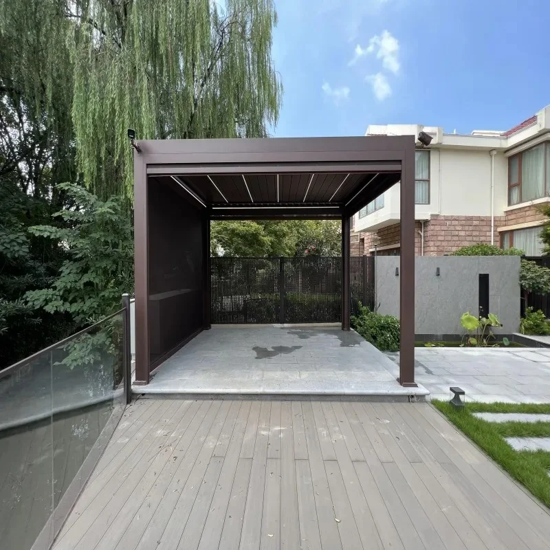 Custom Fashion Aluminum Alloy Aluminum Louver Pergola Shade Pergola