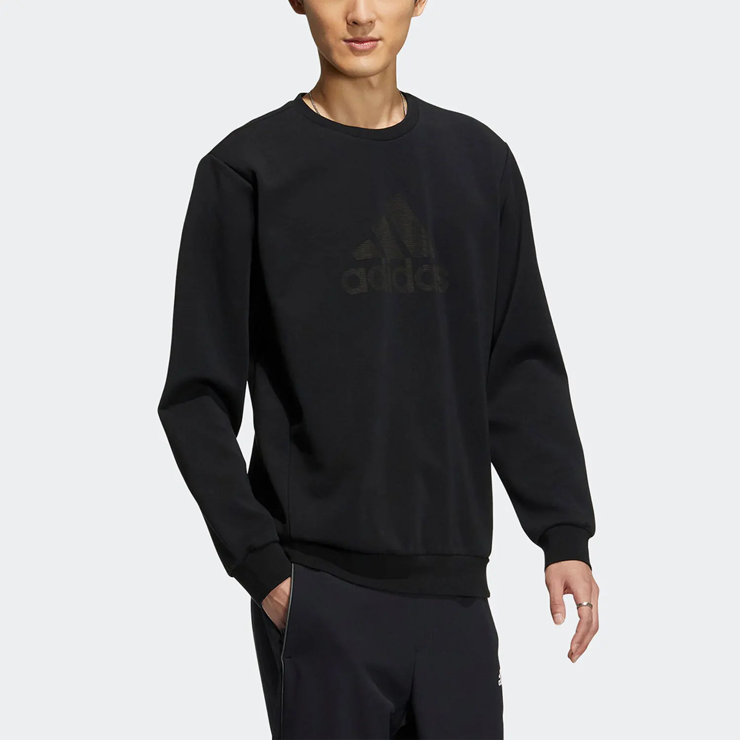 

Adidas genuine autumn and winter new men's casual sports round neck sweatshirt HY5828