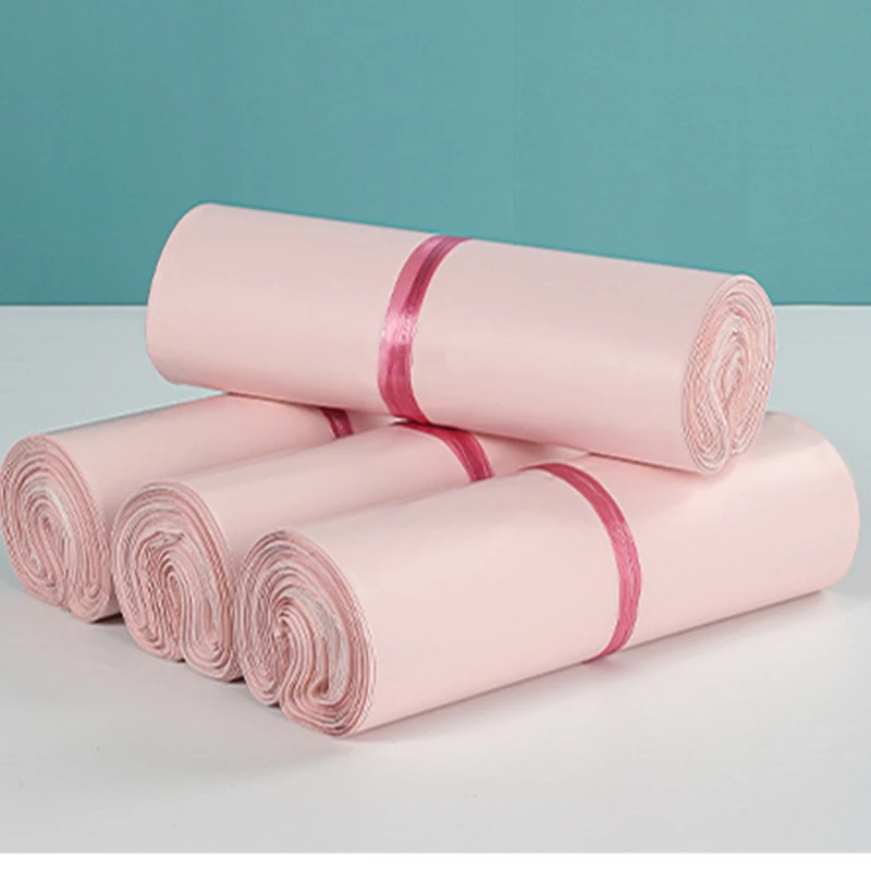 100pcs/Lot New pink Express Bags Self-Seal Adhesive Courier Bags Waterproof Plastic Poly Envelope Packaging Bag Shipping Bags