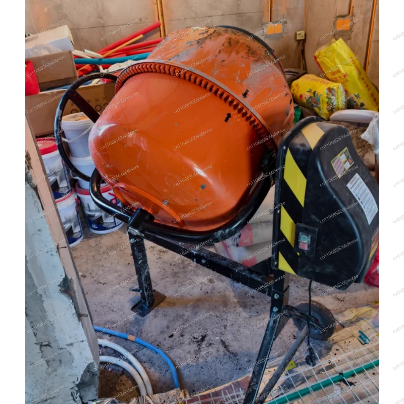 2-in-1 Electric Concrete Mixer 1100W/850W – Horizontal & Vertical Drum-Type Cement Mixer for Mortar & Construction Use
