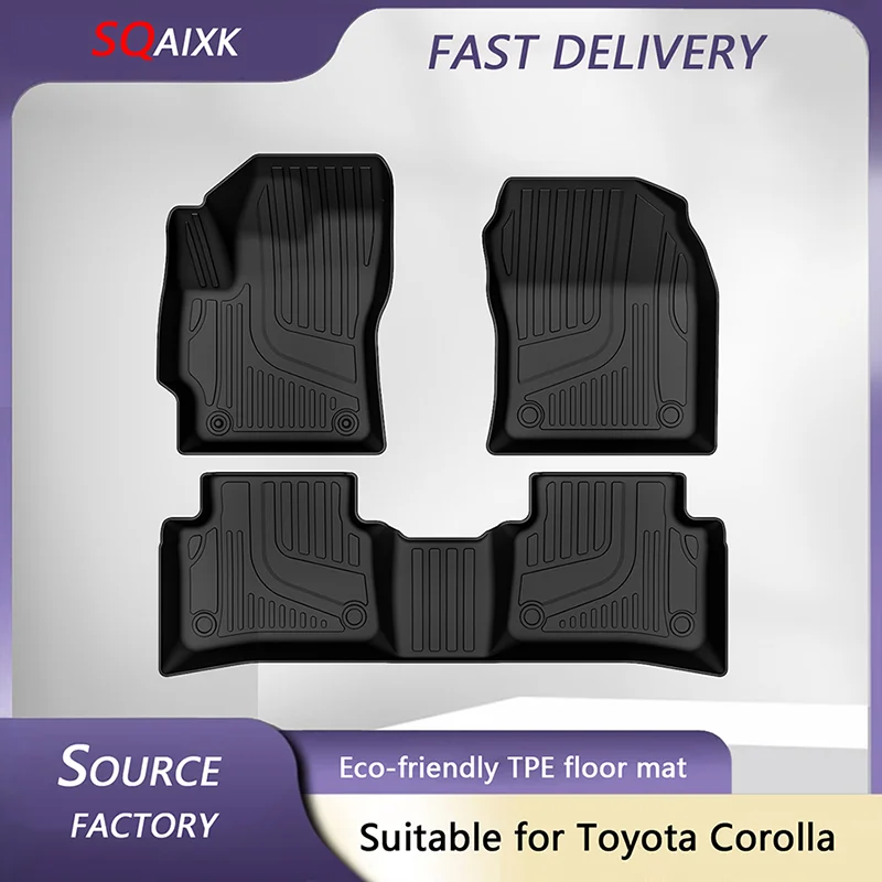 Tapetes de carro tpe personalizados para toyota corolla 2019-2025, acessórios para volante à esquerda, automóveis para automóveis, suprimentos para veículos