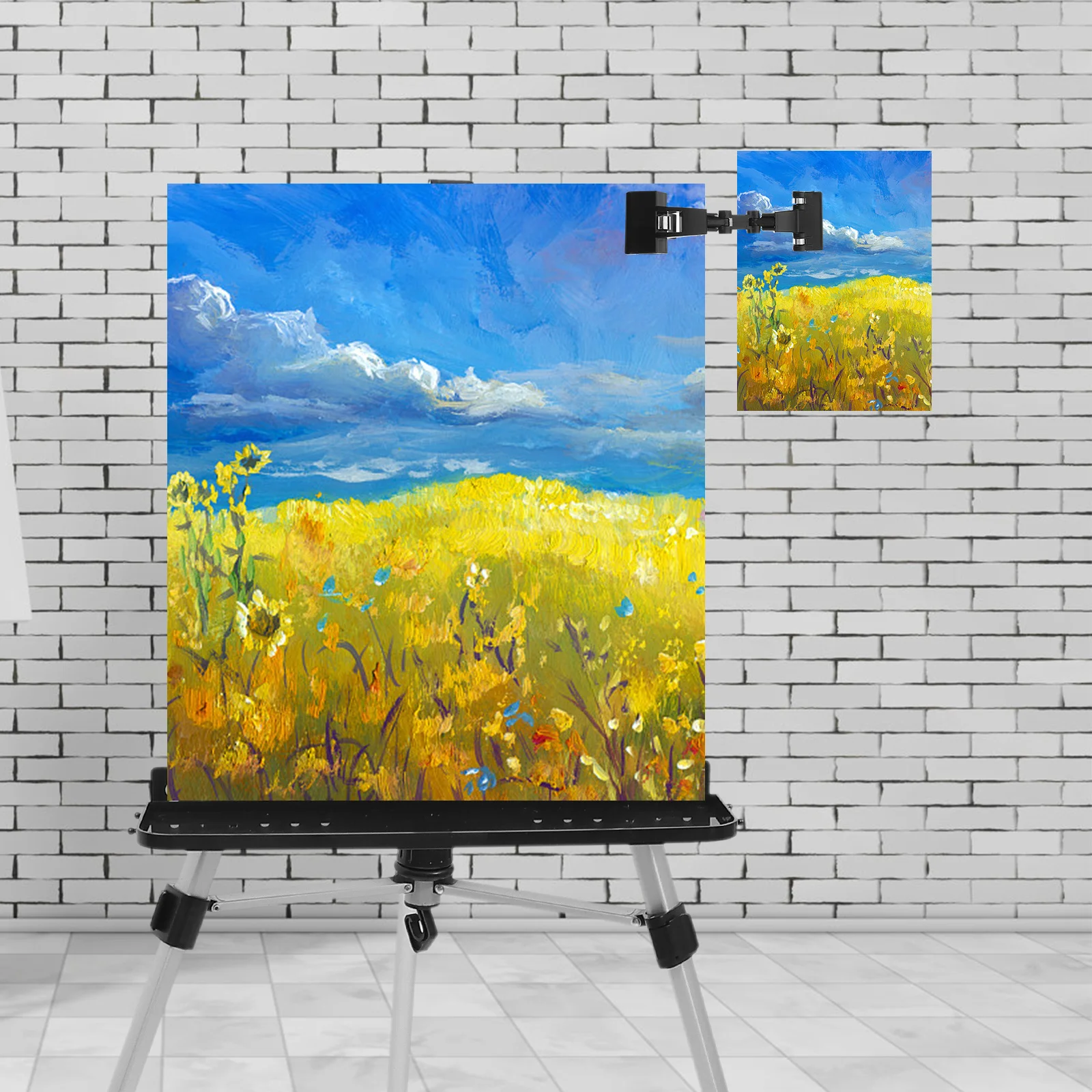 

2Pcs Double Headed Clip Sturdy Turnable Photo Holder Sketch Board Practical Art Supplies for Artists Students