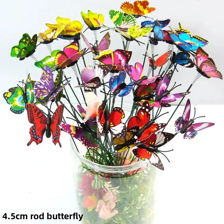 Colorful Butterfly Stakes for Garden Yard Planter Whimsical Outdoor Decor Bunch of Butterflies Gardening Decoration