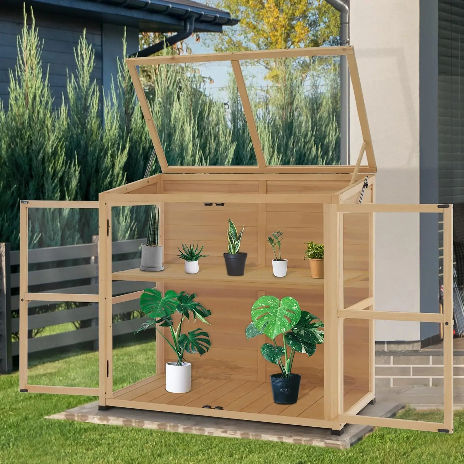

greenhouse, garden gardening, sun pot shelf room, outdoor antifreeze and thermal insulation plant greenhouse