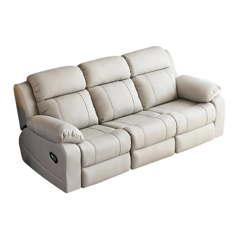 Picture 6: Modern Leather Electric Recliner Sofa Power Recliner Home Theater Sofa With Cup Holder