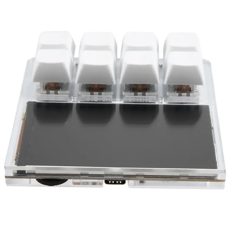 M51K-Programmable Macro Keyboard 3.5 Inch LCD Screen 8-Key Hot-Swappable RGB Backlight USB Connectivity Display Transparent