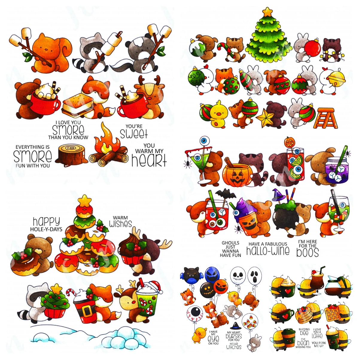 

New Halloween Spooky Sips Metal Cutting Dies Clear Stamps Scrapbooking Photo Album DIY Paper Card Embossing Craft Supplies