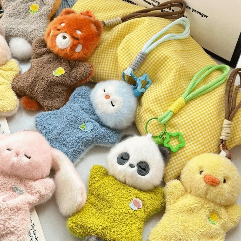 Portable Soft Fabric Beanbag Beanbag Filling Palm-Sized Body Animal Hanging Loop Lightweight Build Pendant Desk Decor