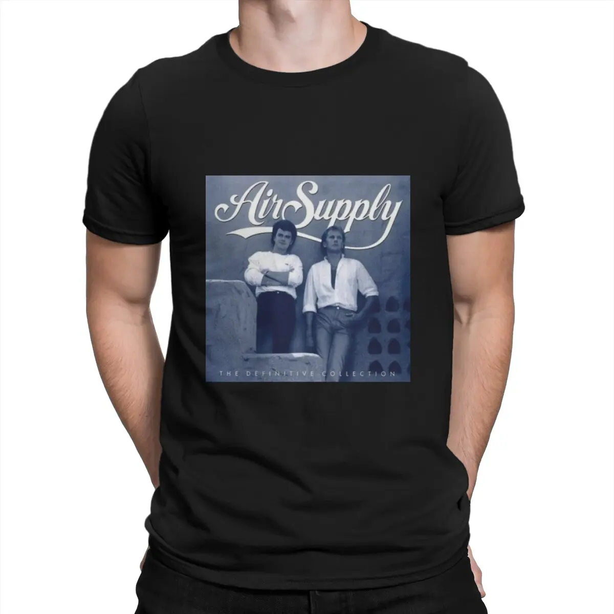 Air Supply Music Band Men's T Shirts Air Supply Novelty Tees Short Sleeve Crewneck T-Shirt Pure Cotton Graphic Printed Tops