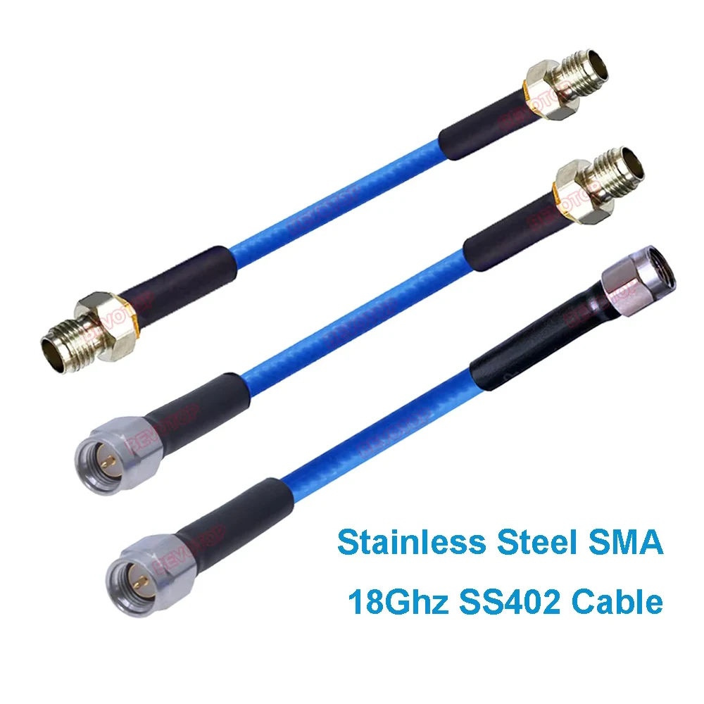 1PCS 18GHZ SMA SS402 Cable SMA Male / Female High Quality High Frequency Low Loss SS-402 Test Cable RF Coaxial Pigtail Jumper