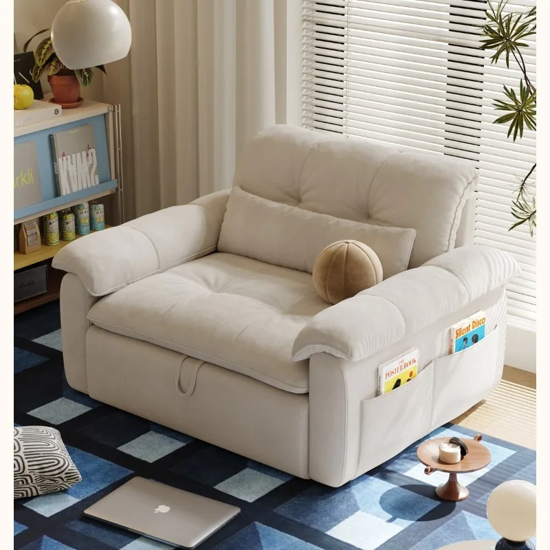 Removable and washable small apartment cream wind single small apartment folding retractable bed