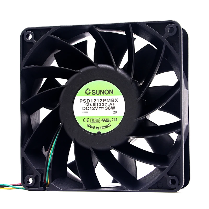 6000RPM 120mm High Speed PWM Cooling Fan,for Sunon PSD1212PMBX 120X120X38mm 12V 36W 4 wire Axial Miner Mining Computer Fans