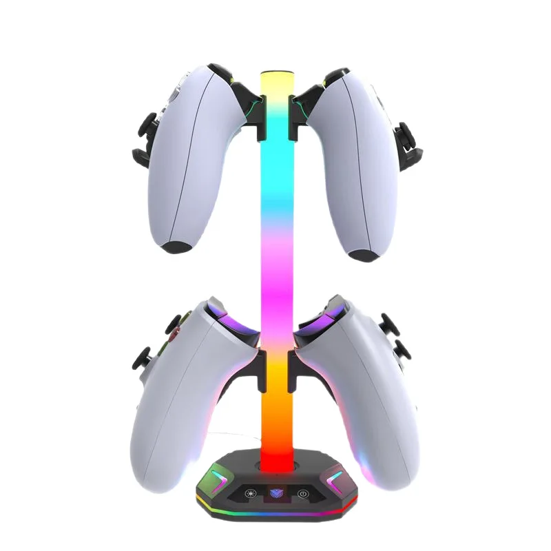 PS5 Controller Headphone VR Illuminated Stand Game Controller Stand RGB Lighting Effects PS5 Accessory Storage PS VR Mount