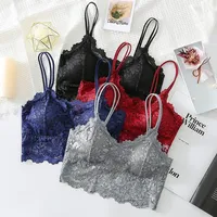 New Fashion Lace Bras Top Comfortable Bralette Flower Sexy Women Underwear Vest Female Hollow Out Wireless Lingerie Seamless Bra