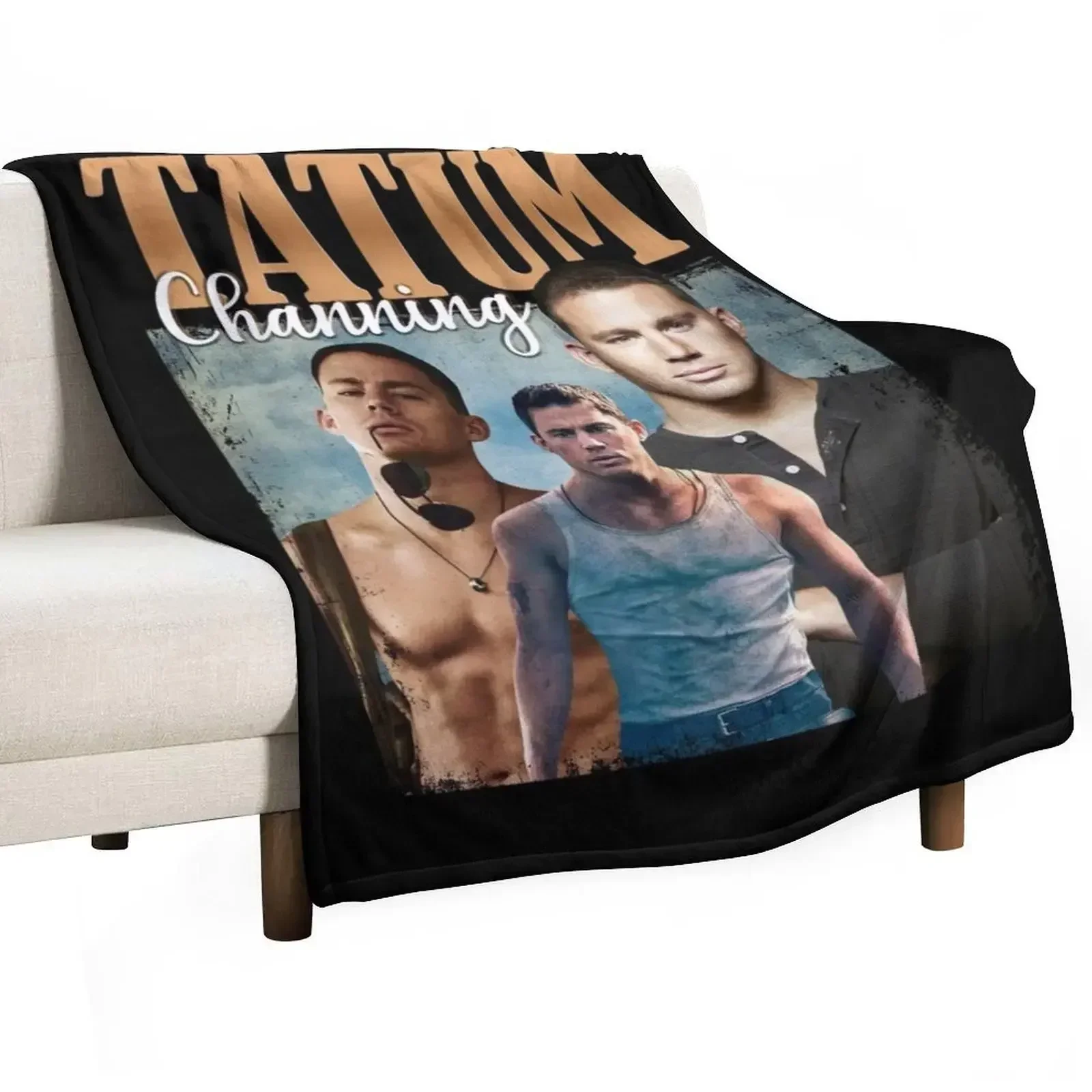

Channing Artist Tatum Throw Blanket Cute Plaid Thin Bed linens Blankets