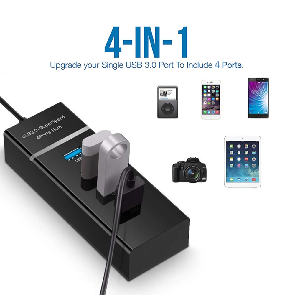 

USB-док-станция на 4/7 портов, кабель 30/120 см, USB-хаб с 1 портом USB 3.0 и 6 портами USB 2.0, USB-разветвитель-адаптер для ноутбуков и ПК