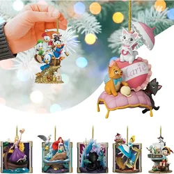 Disney Anime Alice Princess Christmas Tree Ornament Pendant Halloween Backpack Ornament Acrylic Plane Accessories Mermaid Toys