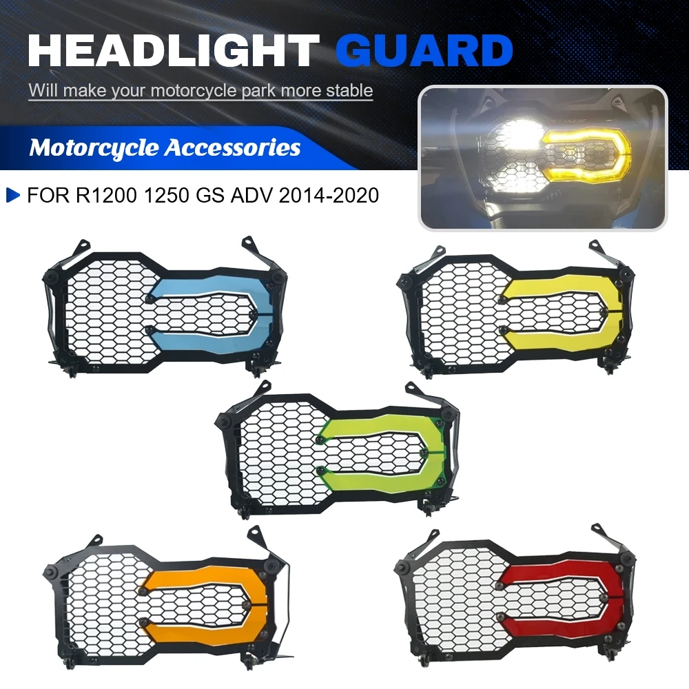 

Accessories Motorcycle Headlight Head light Grill Guard Cover Protector For BMW R1200 1250 GS ADV 2014-2018-2020 R1200GS R1250GS