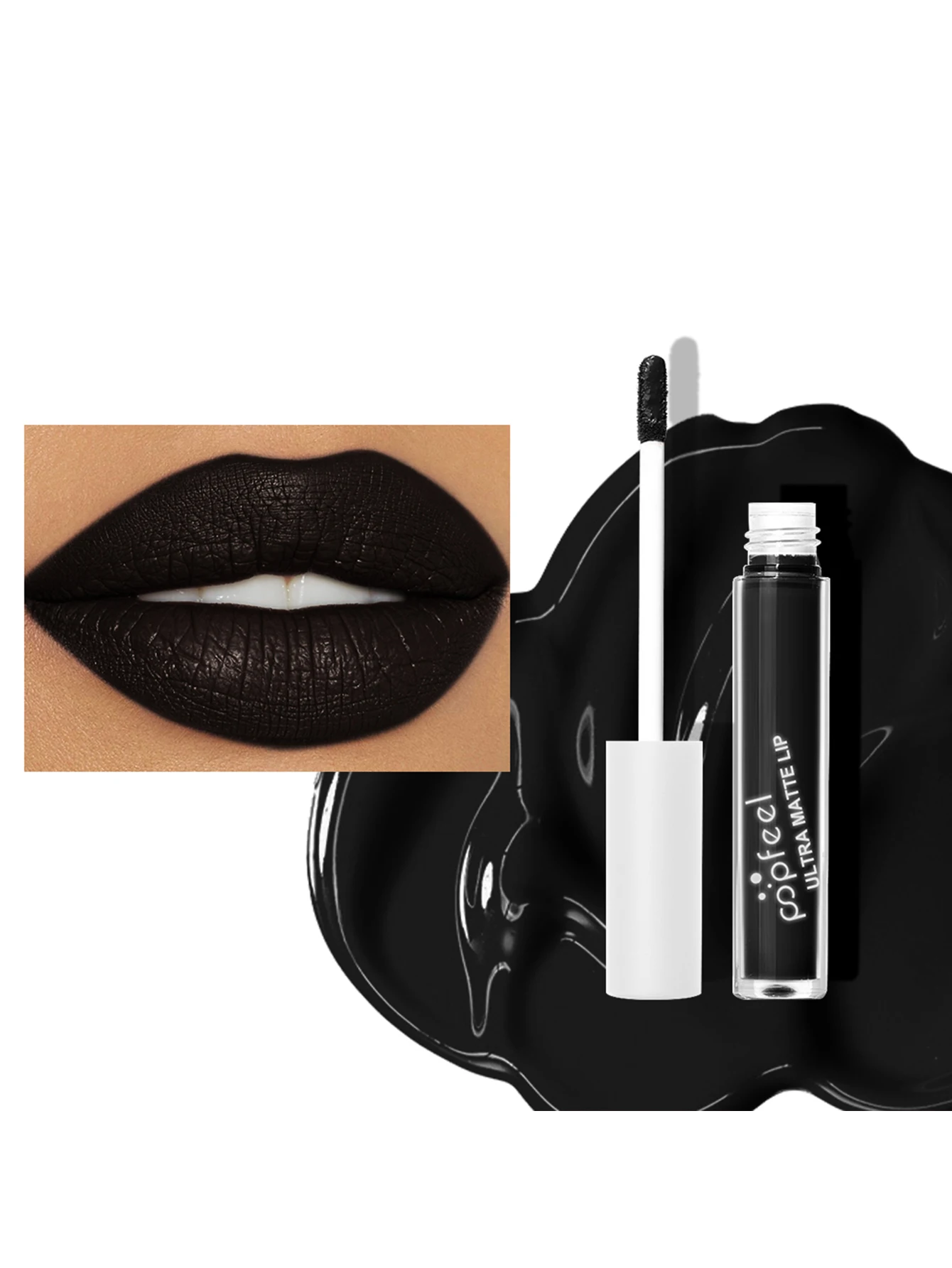 POPFEEL Hallowmas Lip Makeup Kit Black Lip Stick Black Lip Gloss Matte Lip Stick Long Lasting image 6