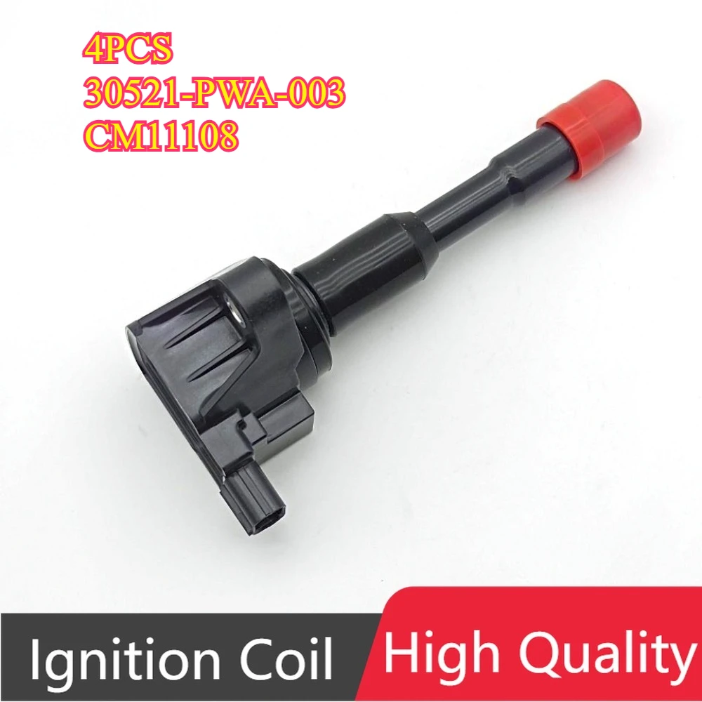 

4Pcs 30521-PWA-003 CM11108 30521PWA003 CM11-108 UF374 CM11108C Ignition Coils For Honda Civic Hybrid 2003-2011 1.3L L4