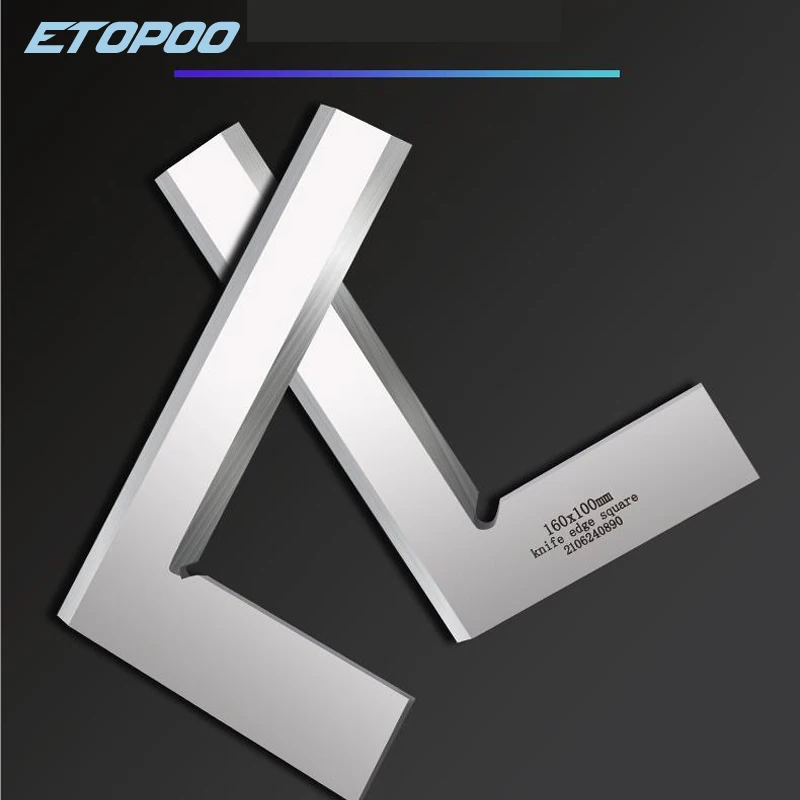 63x40mm 80x50mm125x80mm Precision Knife Edge Square Ruler 90 Degree Right Angle Ruler Engineer MeasuringTool