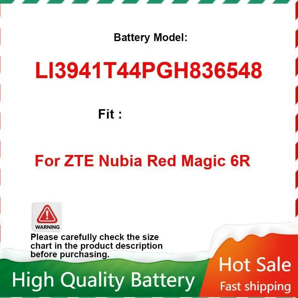 Environmentally Friendly LI3941T44PGH836548 Mobile Phone Battery For Zte Nubia Red Magic 6R 4100Mah