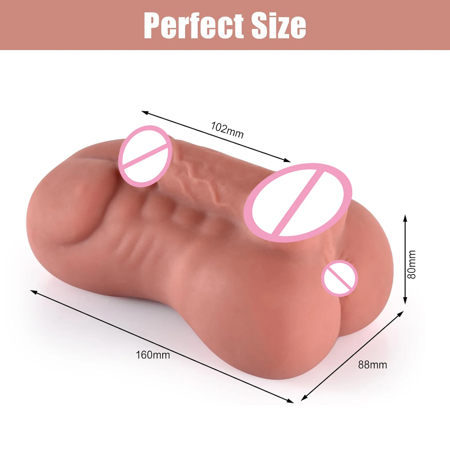 HESEKS Realistic Anal Male Masturbator with Big Anus for Men Portable Love Doll Male Sex Toys for Gay 18+