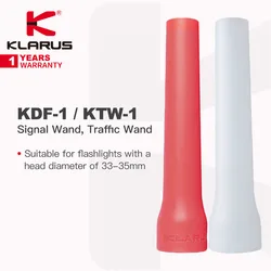 Klarus KTW-1/KDF-1 sinyal/trafik değnek, el feneri 33 ~ 35mm kafa için uyar. Kolay katlama ve taşıma için yüksek elastik silikon