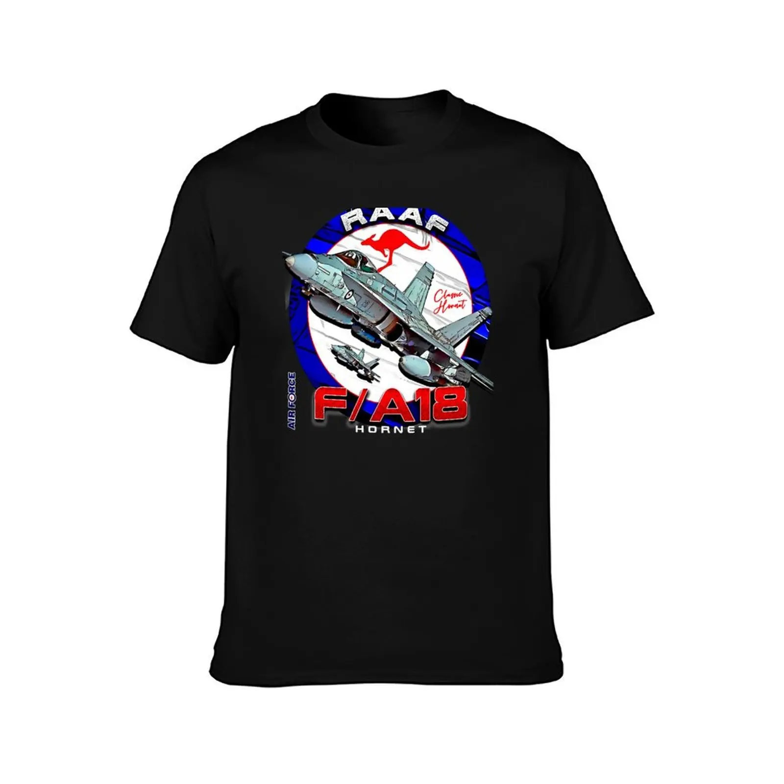 F/A18 Hornet RAAF ROYAL AUSTRALIAN AIR FORCE Fighterjet T-Shirt All Match Basic Short Sleeve Top T-Shirt