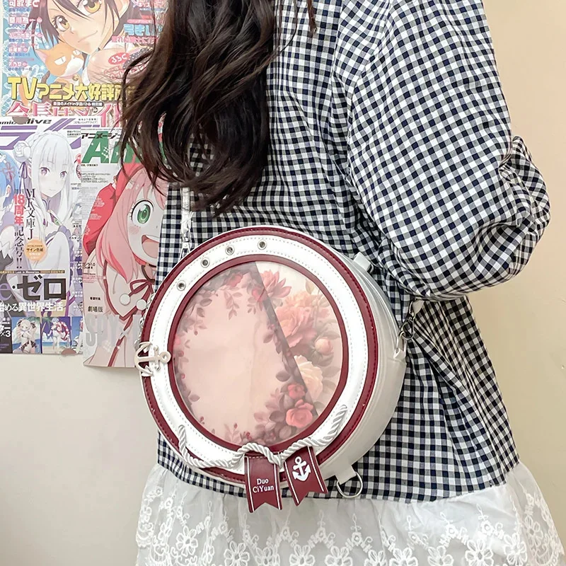 Navy Itabag Y2k Aesthetic Clear Backpacks Small Appetite Pain Pack JK Lolita British Single Shoulder Crossbody Backpacks Itabag