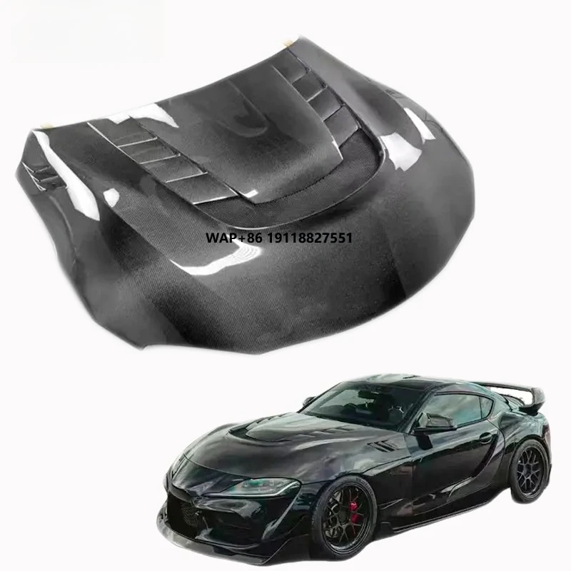 

Suitable for 2018+ Models SUPRA A90 A91 Version High Quality V Carbon Fiber Engine Hood