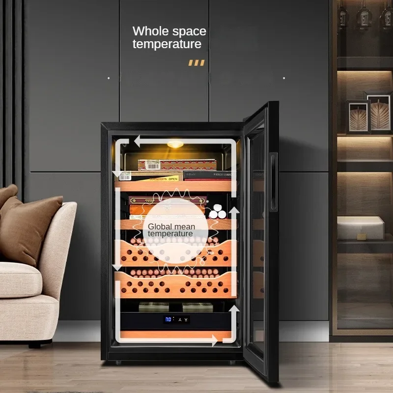 Cigar cabinet, wine cabinet, electronic temperature control and humidity control, household embedded moisturizing cabinet