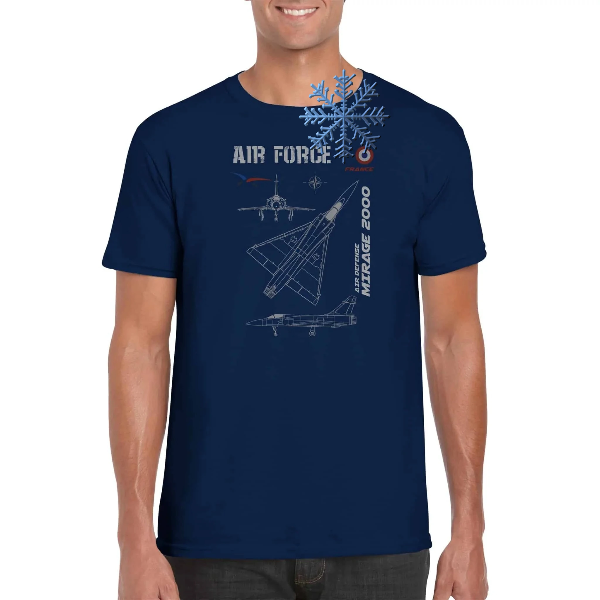 French Air Force Dassault Mirage 2000 Multirole Fighter T-Shirt 100% Cotton O-Neck Short Sleeve Summer Casual Mens T-shirt