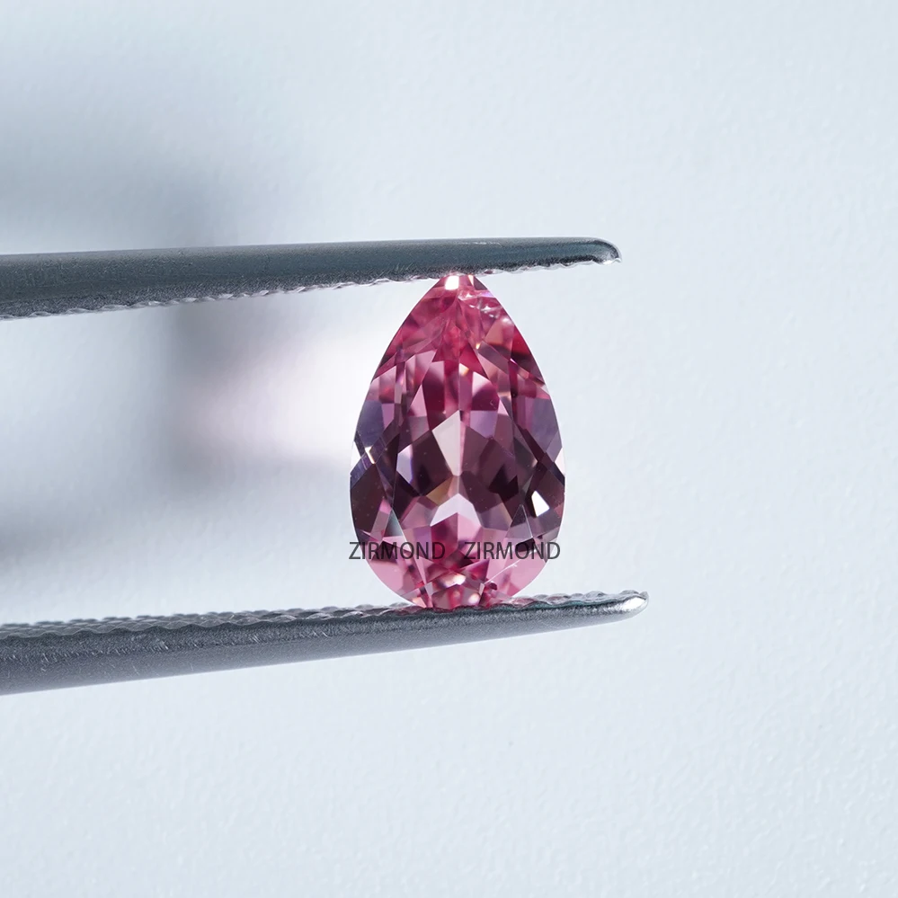 

AGL Certified VVS Clarity Synthetic Padparadscha Color Pear Shape Pad Sapphire Loose Stones Ideal for Women Necklaces