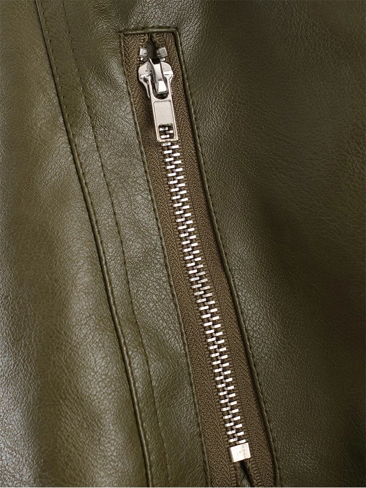 Новая зимняя женская куртка из искусственной кожи с лацканами и длинными рукавами на молнии, куртки-бомберы большого размера, шикарная женская уличная верхняя одежда