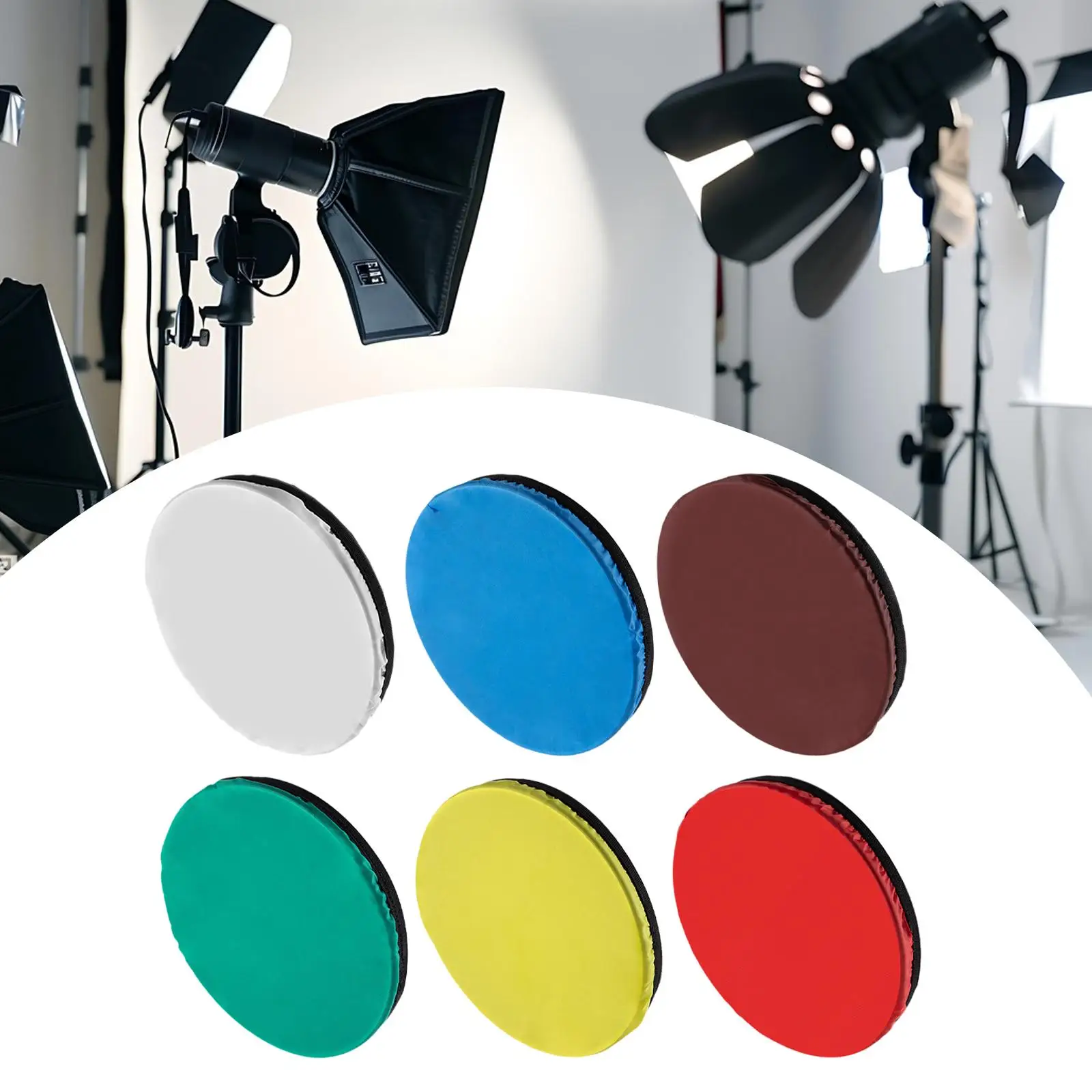 6 Pieces Soft Diffuser Light Covers Portable Direct Replaces Photo Accessory Lampshades Lamp Sock Cover Cloth Strobe Reflector