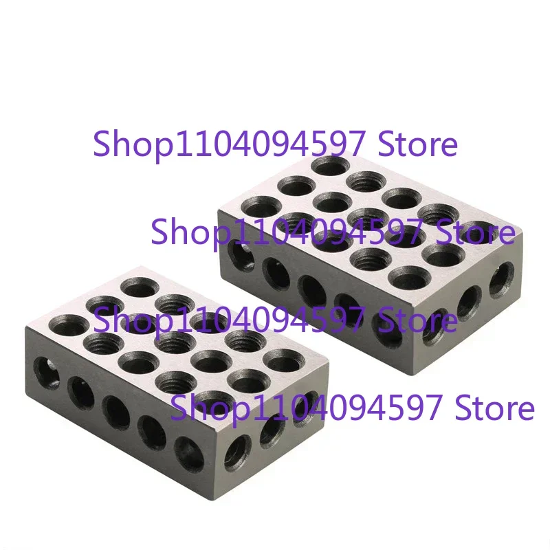 1set 23 holes Precision 25-50-75mm Blocks parallel clamping block set, steel block 23 Holes 1-2-3