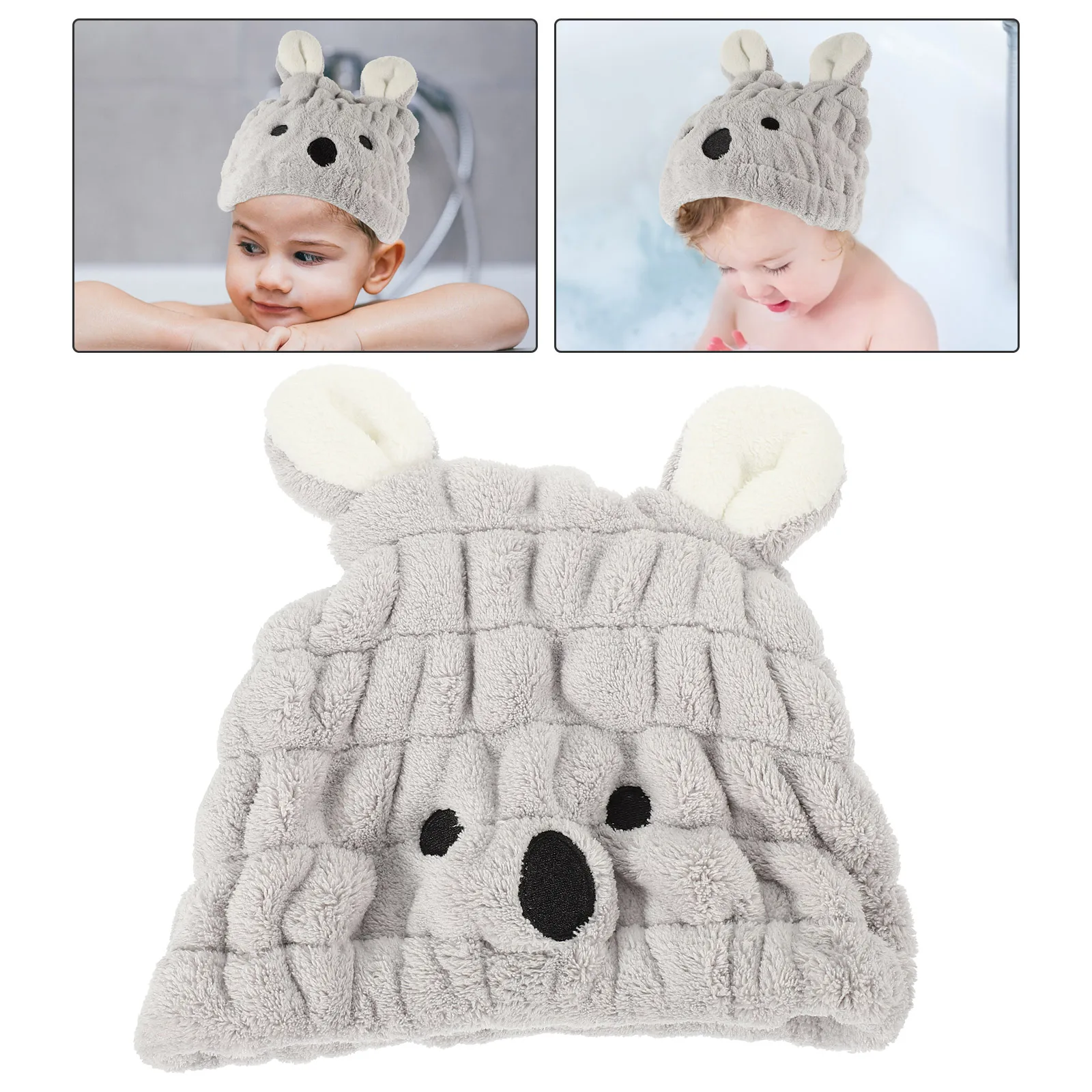 1 قطعة قبعة التجفيف ماصة للأطفال لطيف الكرتون التفاف قبعة منشفة الشعر سريعة الجافة للأطفال منشفة قبعة الشعر الاطفال