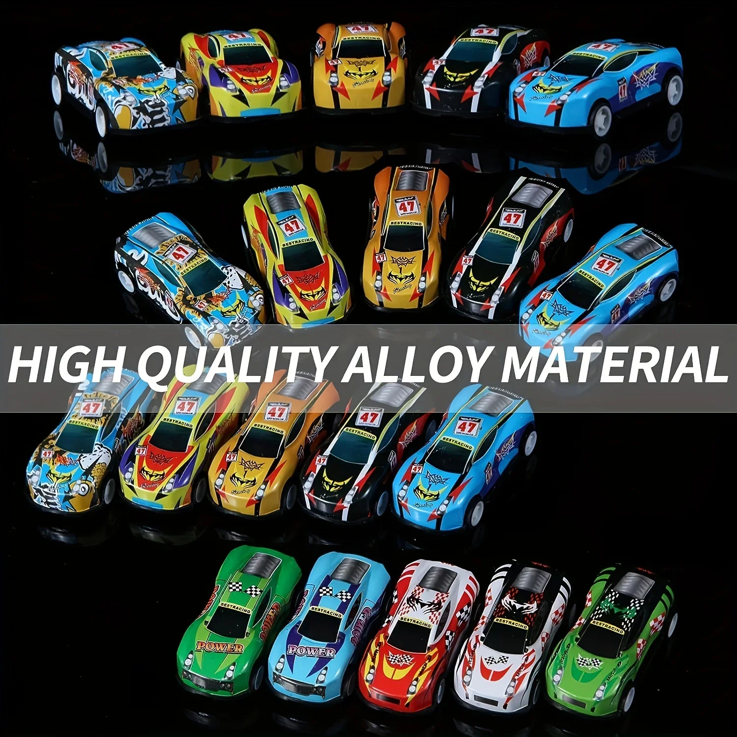 10/20/30 Stück Mini-Rückziehautos - Großpackung Party-Geschenk Rennautos Spielzeug (Stil und Farben zufällig) – Detail 5