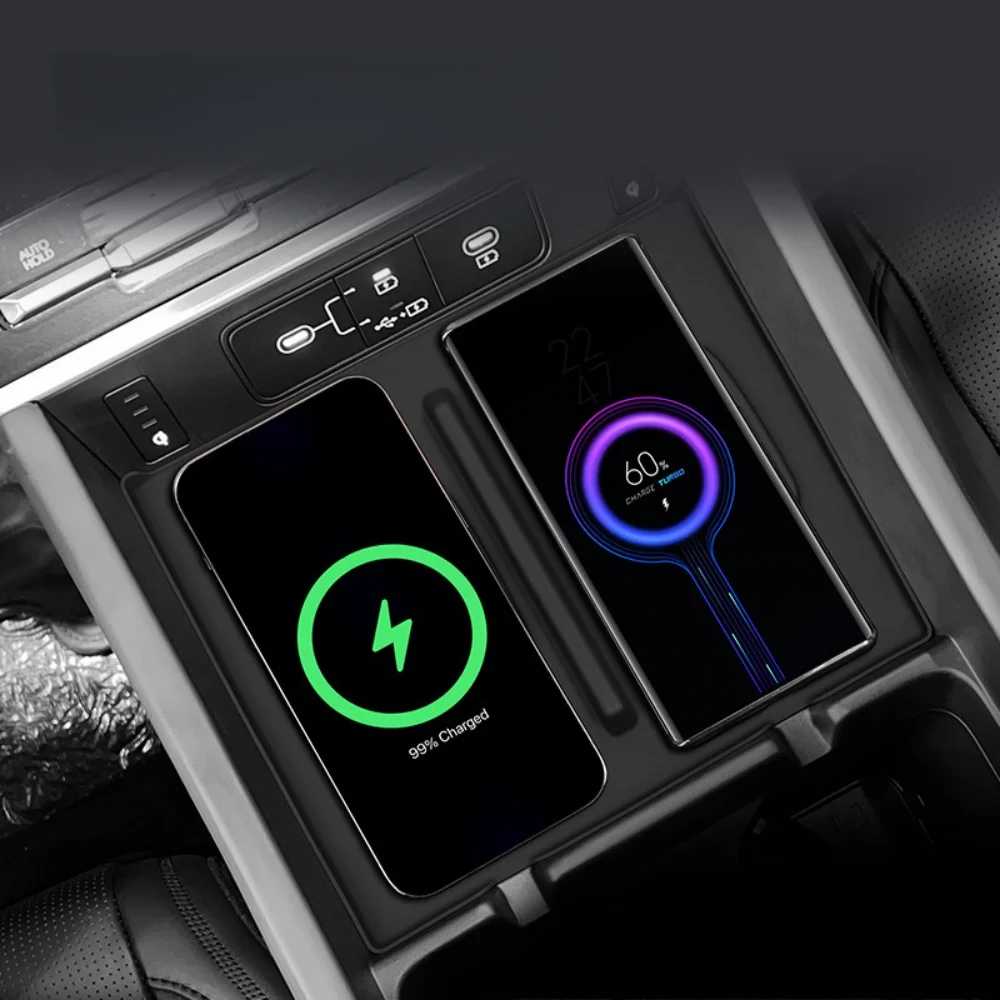 

Wireless Charging Protective Pad for 2024 2025 Hyundai Santa Fe Center Console Cover Wireless Non Slip silicone Mat Accessories