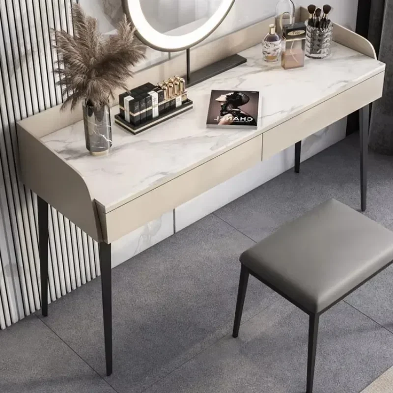 dressing table Italian style minimalist style bedroom dressing table with led mirror makeup vanities