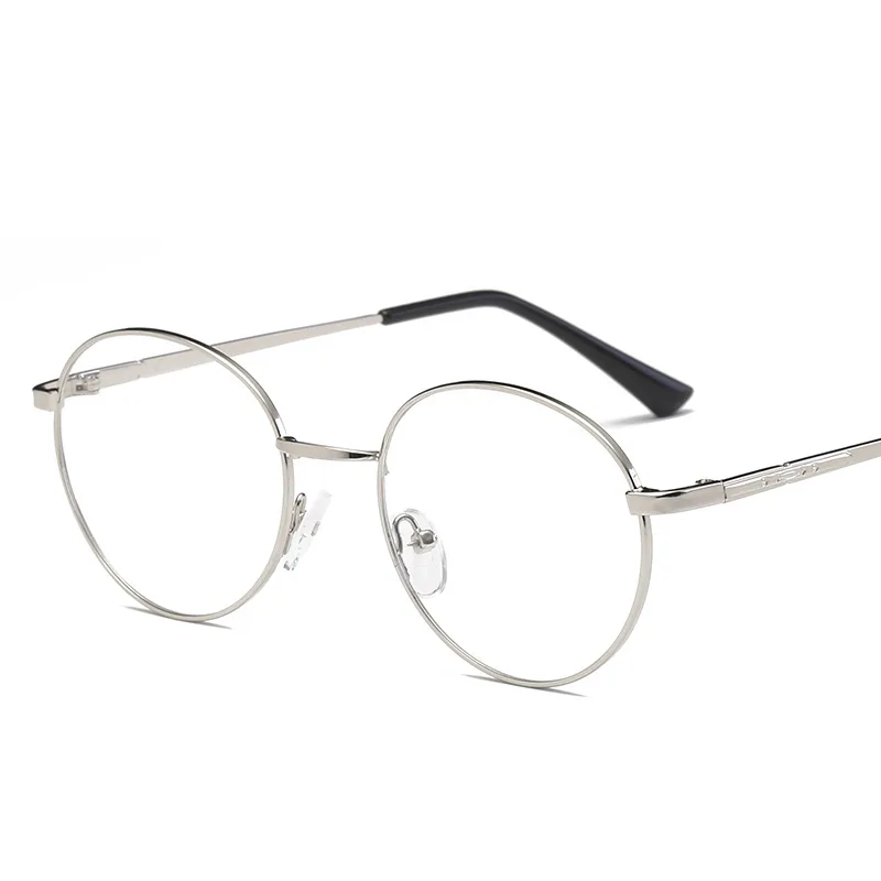 النظارات الطبية النسخة الكورية الرجعية الرجال إطار بصري معدني النظارات إطار دائري قصر النظر نظارات تصحيح النظارات