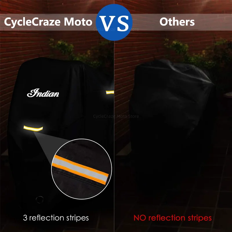 Motorcycle Cover Waterproof Outdoor Scooter UV Protector Dust Rain Cover For Indian FTR 1200 S FTR1200 Carbon / Rally Chief