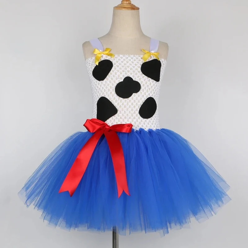 Denim Style Baby Girl Tulle Tutu Skirt Outfit, Exquisite Sheer Tulle Girls Birthday Party Dress, Kids Halloween Clothes Outfit
