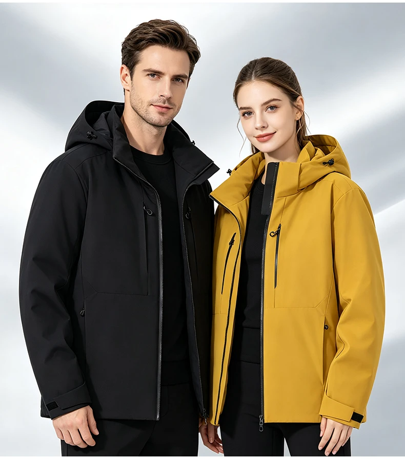 LNGXO Herren- und Damen-Skianzug, wasserdichte, thermische Snowboardjacke, Skijacke, Kletterjacke, Wanderjacke, mit Graphen-Innenfutter, wattiert. – Detail 24