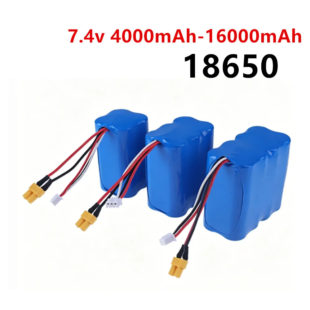 XT30 plug 7.4V 4000/8000/12000/16000mah Battery For HUINA 580 1580 1583 RC toys 7.4 V 2S battery For 1580-005 Huina 550 583 582