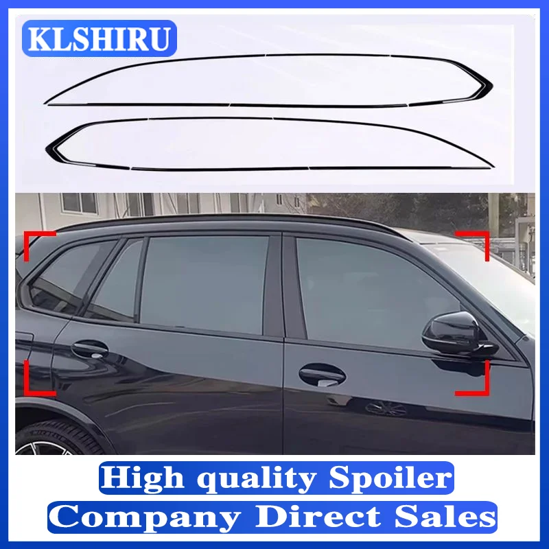 

Black Steel Window Molding Frame Strips Trim Cover For BMW X5 G05 2018-2022